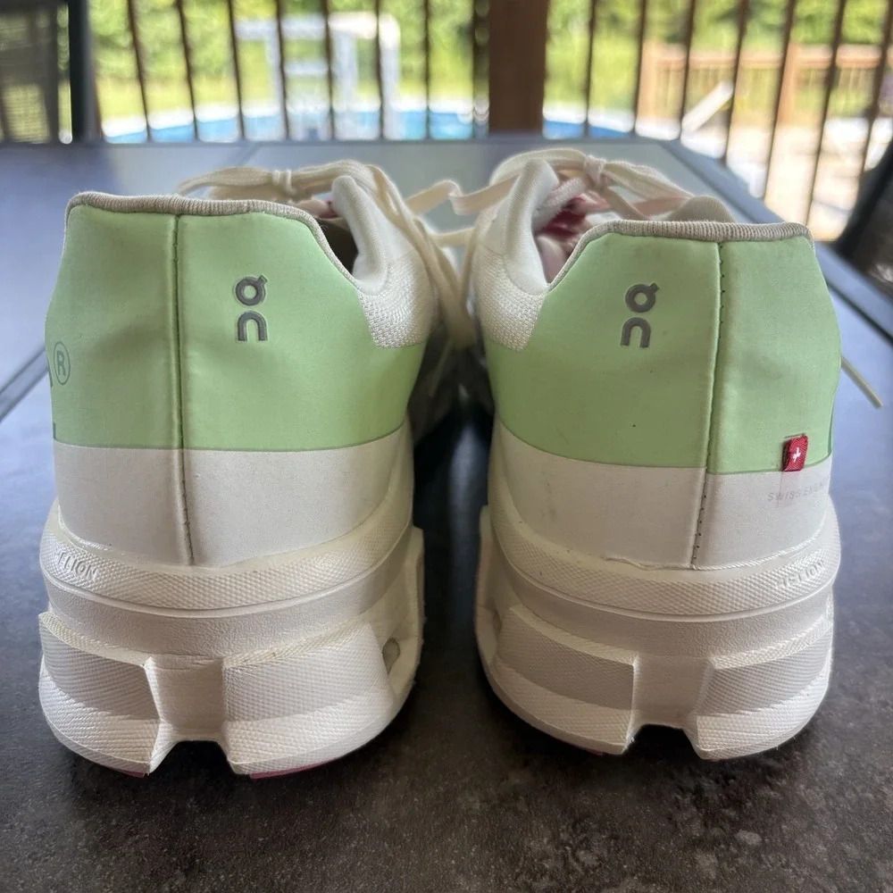 On Cloudmonster Men's 11 Women's 12 White Lima Road Running Athletic Sneakers